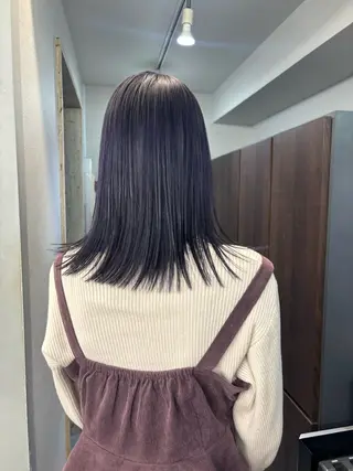 セミロング ブリーチ&似合せボブ 田中寛十のヘアスタイル