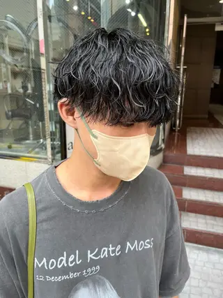 ショート パーマ メンズ AMRITA所属・men'sｶｯﾄ ﾊﾟｰﾏ🫧ｼｵﾝのヘアスタイル