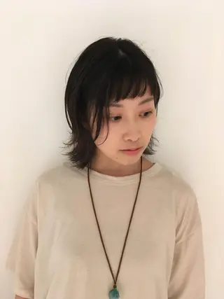 ミディアム カラー Batta所属・坂上 岳のヘアスタイル