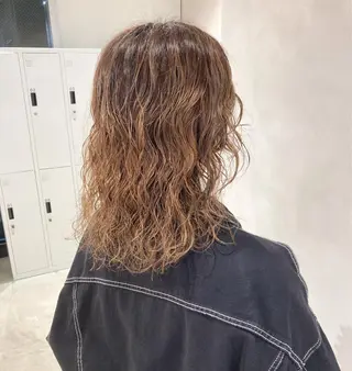 セミロング パーマ 🟢ボブパーマ/ハー ドパーマ/大西🟢のヘアスタイル