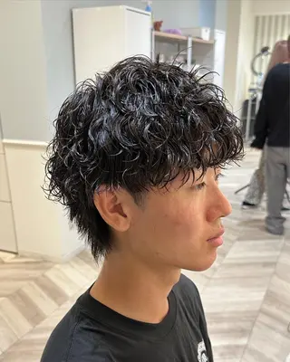 ショート パーマ メンズ メンズパーマ/ スパイキー/神田正紀のヘアスタイル