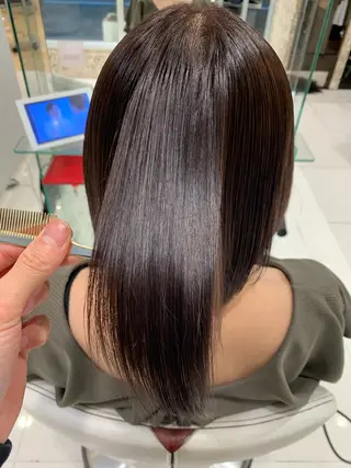 ミディアム 中川/縮毛矯正/ 高羽　克明のヘアスタイル