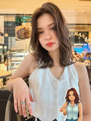 ミディアム 川野 直人のヘアスタイル