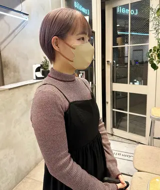 ショート カラー REINA☁️透明感 カラー/ぷつっと♡のヘアスタイル