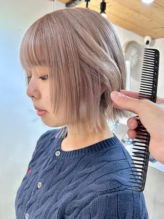 ミディアム カラー ブリーチダブルカラー 【koide】のヘアスタイル
