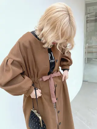 ミディアム カラー 🍨モテベージュ🩰 miraiのヘアスタイル