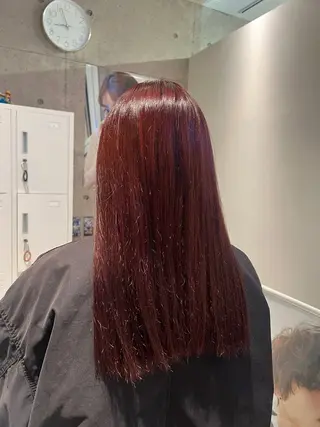 ロング カラー 知念 夢華のヘアスタイル