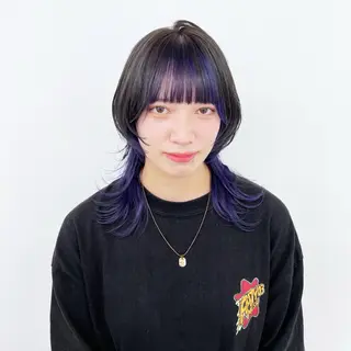 ミディアム カラー ヘアアレンジ 大橋 拓巳のヘアスタイル