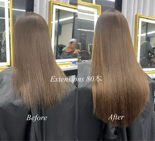 ロング カラー シールエクステ特化 ハイトーン、NANAのヘアスタイル