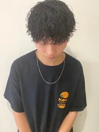ショート パーマ メンズ 永野 正芳のヘアスタイル