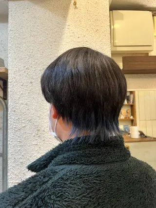 ショート カラー ♱地雷カラー♱ウルフ ♱ 藍衣 ♱のヘアスタイル