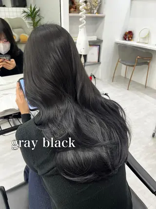 ロング カラー 韓国ヘア♡ 顔まわりカットayaのヘアスタイル