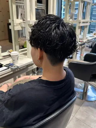 パーマ メンズ 透明感カラー/ボブ /佐藤伶のヘアスタイル