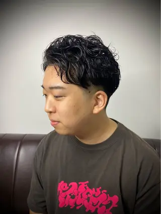 パーマ メンズ 柄﨑 比呂/ancielのヘアスタイル