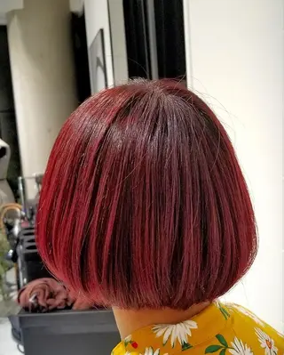 ミディアム カラー La fith hair 池袋店所属・🔴赤み消し/ 艶カラー落合 優🔴のヘアスタイル