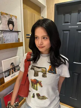 セミロング カットカラー モデル募集中ʚଓのヘアスタイル