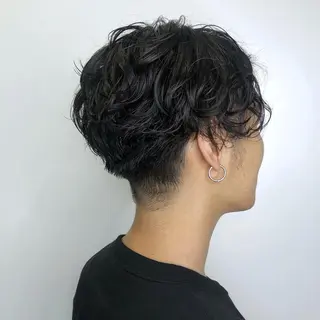 ショート パーマ メンズ Steelo  渋谷所属・✴︎赤み除去カラー daichi✴︎のヘアスタイル