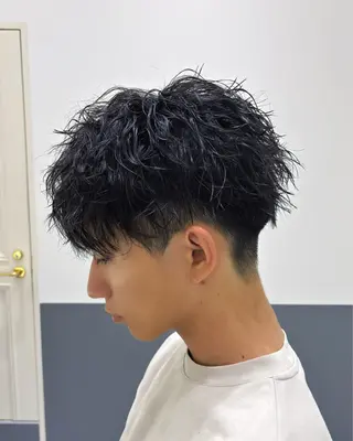 パーマ メンズ 常原 悠希のヘアスタイル