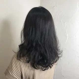 セミロング カラー パーマ 久力琴音''透明感 カラー''アレンジのヘアスタイル