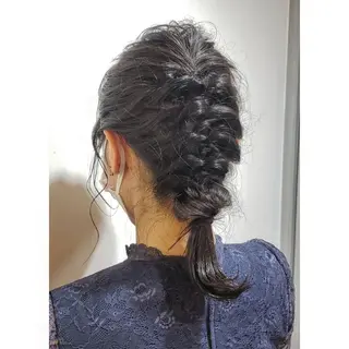 ミディアム ヘアアレンジ カラー 髪質改善サロン🍃 AIRI のヘアスタイル