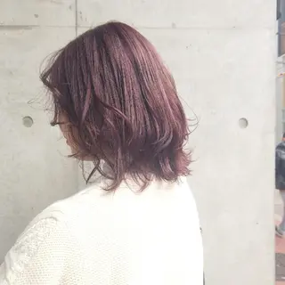 ミディアム カラー ヘアアレンジ 竹内啓太 ボブのヘアスタイル
