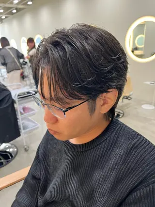 カラー パーマ メンズ tomu/天神大名/ 透明感カラー🐧のヘアスタイル