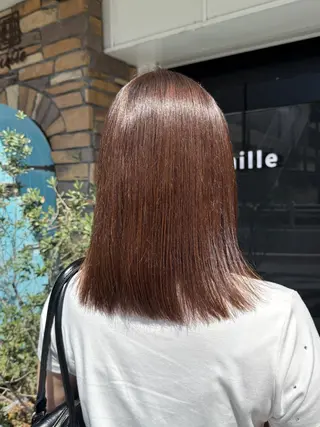 ミディアム カラー 透明感カラー/パーマ 🌀アオノアユミのヘアスタイル