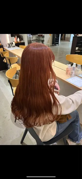 ロング カラー 暖色/まろベージュ/ シカタユウカのヘアスタイル