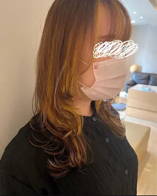 ロング カラー 山下 まりなのヘアスタイル