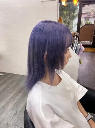 セミロング カラー 【縮毛矯正＆カラー】 RAN。のヘアスタイル