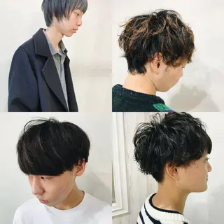 ショート メンズ ハイトーンカラー RYUのヘアスタイル