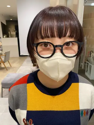 ショート 顔まわりカラー特化 赤津百合絵のヘアスタイル