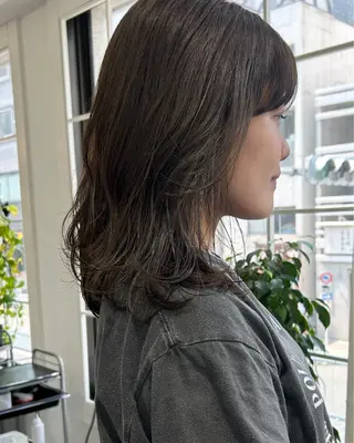 セミロング カラー レイヤーボブ/ 艶カラー/サナ🌼のヘアスタイル