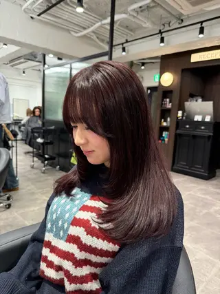 ロング カラー ヘアアレンジ 💗横浜美容室 💗HARUNAのヘアスタイル