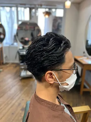 ショート パーマ メンズ 髪質改善/縮毛矯正/ 超高濃度水素ケアのヘアスタイル