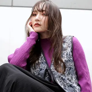 ロング 小顔カット/レイヤー 【WiLL】加藤のヘアスタイル