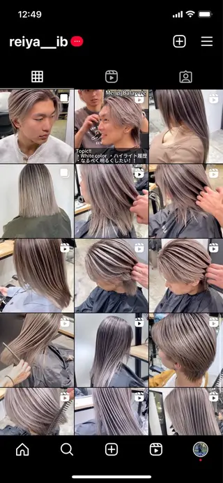 ロング カラー 池谷 玲哉のヘアスタイル