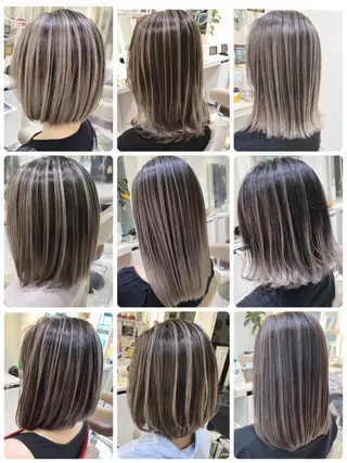 セミロング カラー 山崎俊輔/髪質改善 /バレイヤージュのヘアスタイル