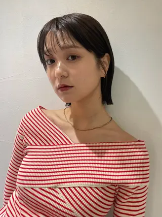 ミディアム 💖ボブ/髪質改善 顔周りレイヤー/ユイのヘアスタイル