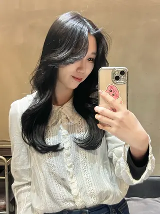 カラー ヘアアレンジ 似合わせ顔まわり カット💛森尾真由美のヘアスタイル