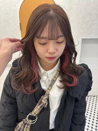 ロング リン🔔ボブ cut ベージュカラー🤎のヘアスタイル