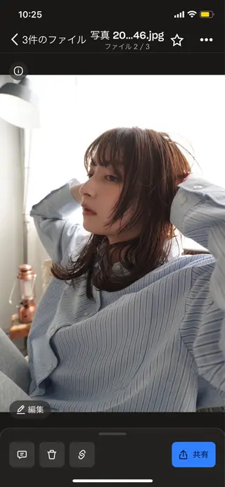 ミディアム ヘアアレンジ ひなこ / 艶カラーのヘアスタイル