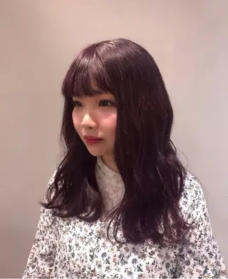 セミロング カラー ♡ma ki♡のヘアスタイル