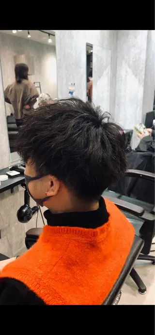 ショート パーマ メンズ AI TOKYO  横浜店所属・メンズ支持数No.1 👑リュウ👑のヘアスタイル