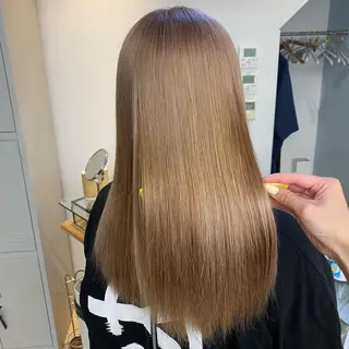 ロング カラー パーマ ヘアアレンジ メンズ キッズ ネイル マツエク・マツパ アイブロウ 暖色系/透明感 治野心のヘアスタイル