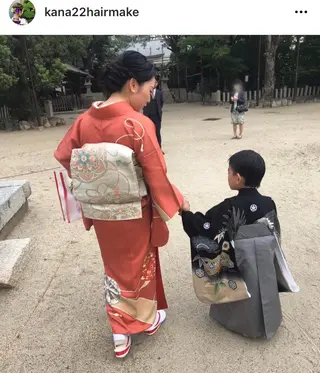 ミディアム ヘアアレンジ キッズ KANA カナのマツエク・マツパデザイン