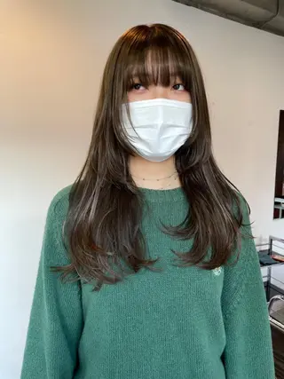 ロング カラー silo所属・silo MOKA 顔周りカット🦦のヘアスタイル