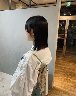 ミディアム カラー Basis 田口豪司のヘアスタイル