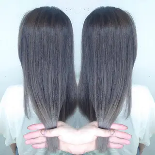 セミロング カラー E Komo hair所属・Wow❕E Komo hair 永井一輝のヘアスタイル