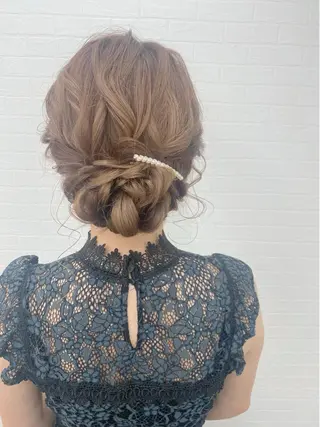 セミロング ヘアアレンジ GRANLUSSO 〜グランルッソ駅前店所属・木口 嘉美のヘアスタイル